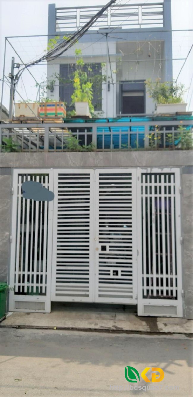 Bán nhà 1 lầu mặt tiền hẻm xe hơi đường Phú Thuận Quận 7